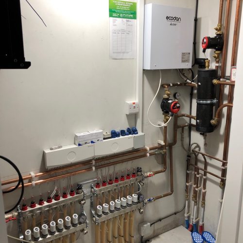 plumbing-heat pump installation